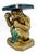 Vintage Majolica Ceramic Monkey Plant Stand – Blue & Green Glazed Chinoiserie / Hollywood Regency For Sale - Image 10 of 12