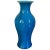 Early 20th Century Chinese Porcelain Peacock Blue Baluster Shaped Vase For Sale - Image 10 of 10