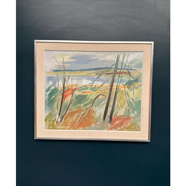 Birger Strååt, Landscape, 1950s, Oil Painting on Canvas, Framed For Sale - Image 13 of 18