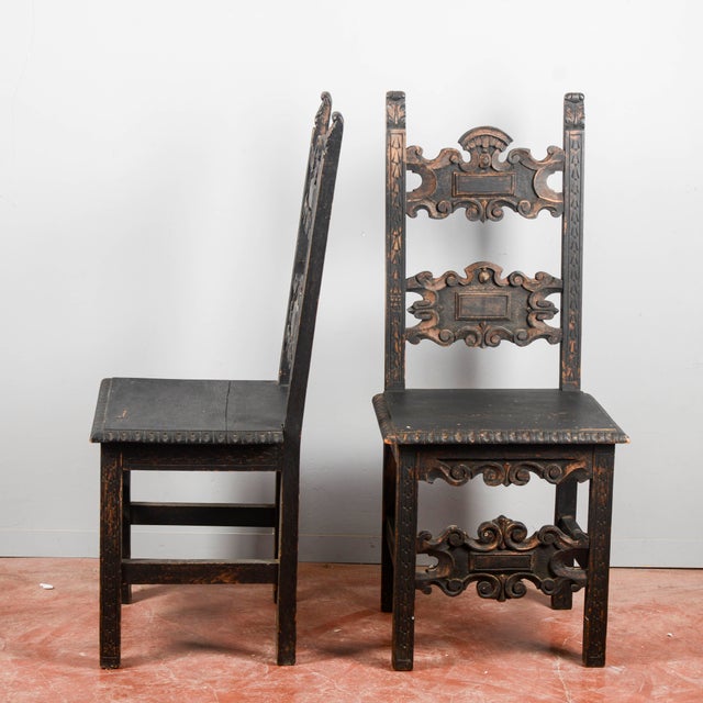 Neo-Renaissance Carved Chairs, Set of 2 For Sale - Image 18 of 18