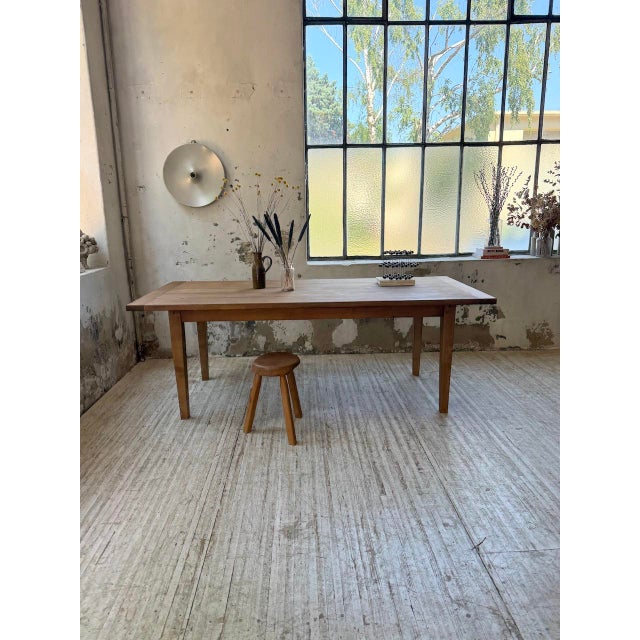 Pine and Oak Farmhouse Table, 1950s For Sale - Image 3 of 18
