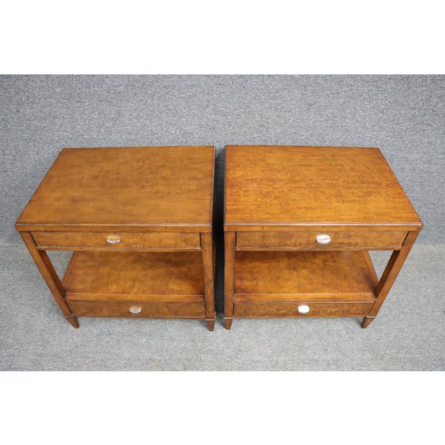 Contemporary Mediterranean Mahogany Nightstands/Side Tables | Chairish