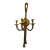 Late 20th Century 3 Light Brass Empire Sconce Made in Spain From the Foundry l.A. For Sale