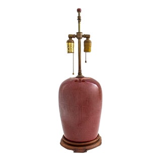Chinese Sang De Boeuf Flambe Table Lamp For Sale