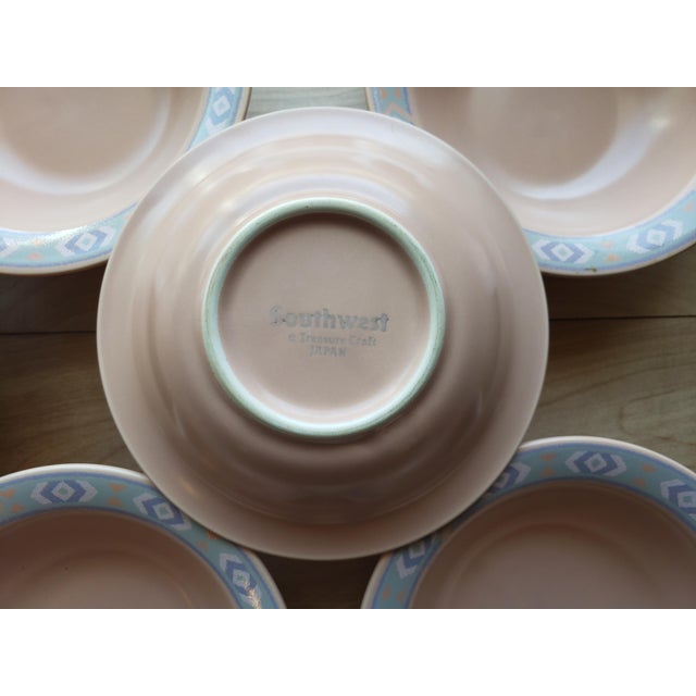 Ceramic Vintage Southwest Stoneware Cereal Bowls - Set of 8 by Treasure Craft For Sale - Image 7 of 9