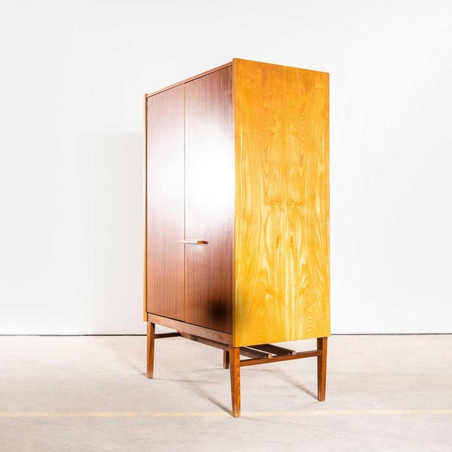 1960s Mid-Century Sapele Shelved Cupboard with Pin Legs, 1960s For Sale - Image 5 of 10