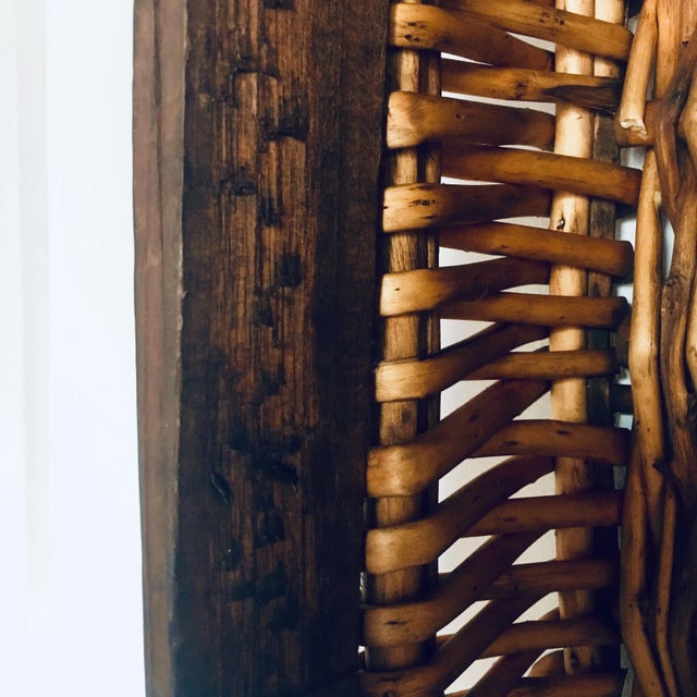 21" French Handled Reed Basket Tray For Sale In Baltimore - Image 6 of 8