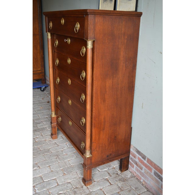 Antique Oak Empire Chiffonier For Sale - Image 9 of 11