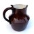 De Sarreguemines Antique Sarreguemines One-Handled Pitcher — Brown Glaze, White Interior — Pre-Wwi For Sale - Image 4 of 9
