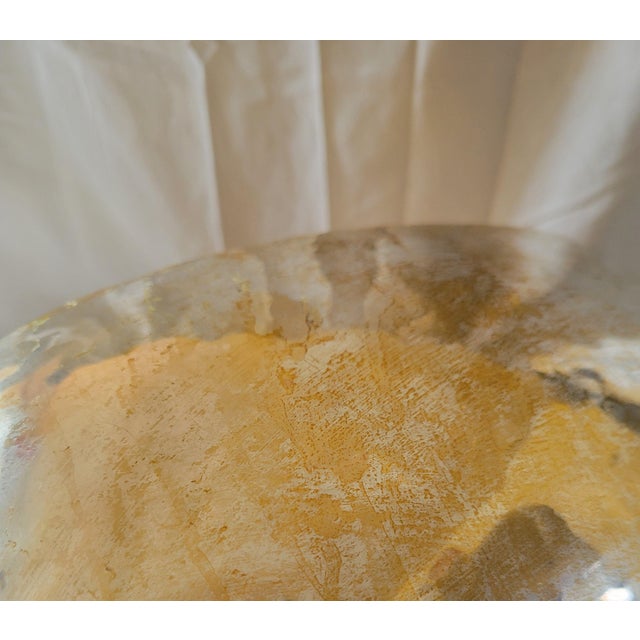 Vintage Late 20th Century Brass Hammered Basket For Sale - Image 9 of 10