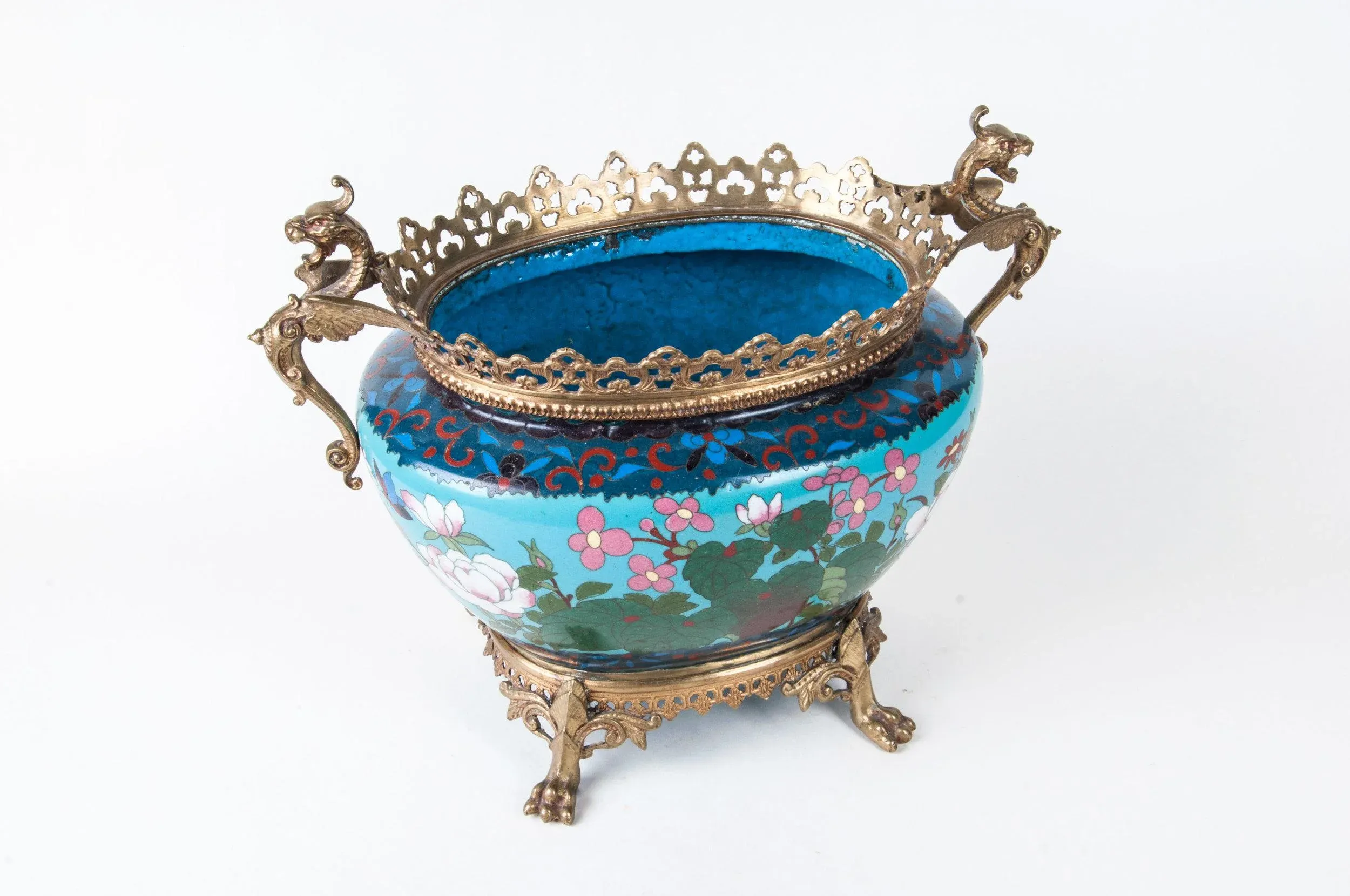 Japon Creil montereau ジャポニズム　藍色　フランス french-taste-japonisme-ormolu-