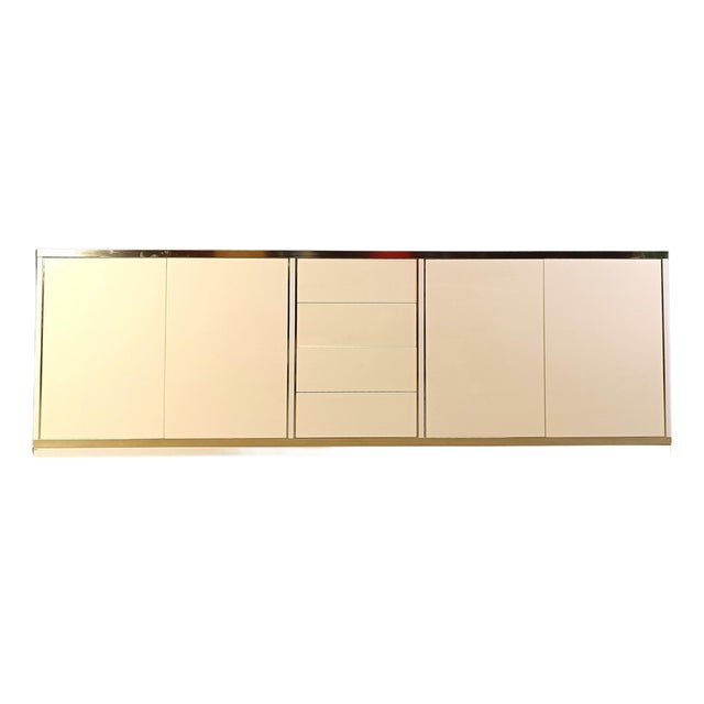 Vintage Lacquered Sideboard, 1980s For Sale