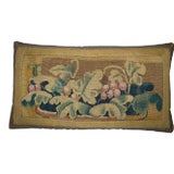 17th Century Antique Flemish Tapestry Pillow For Sale