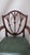 This is a set of 8 vintage shield-back mahogany dining chairs. They are Hepplewhite style. They have a leather seats ....