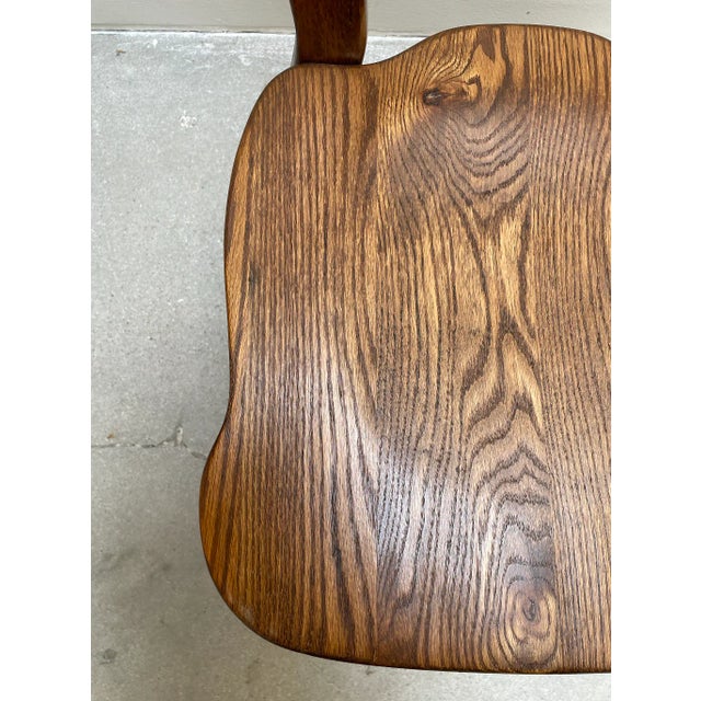 Wood Set of 8 French Brutalist Dining Chairs For Sale - Image 7 of 7