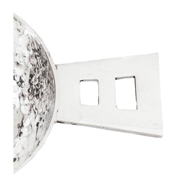 American 1910 Sterling Silver American Craftsman Tea Strainer For Sale - Image 3 of 6