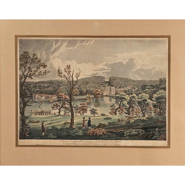 "A View in Newstead Park, belonging to the Rt Hon. the Lord Byron", printer T. Smith, published 1749.