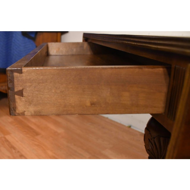 Wood 1930s English Regency Style Mahogany Drop-Leaf Pembroke Table / Sofa Table For Sale - Image 7 of 16