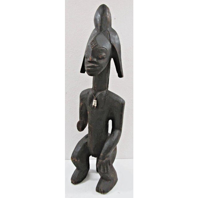 Antique African Mumuye Iagalagana Jagana Seated Figure Sculpture from Nigeria This one is missing the right hand and was...