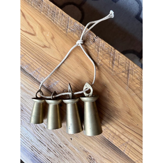 Brass Bells Graduated Set of 4 For Sale - Image 9 of 10