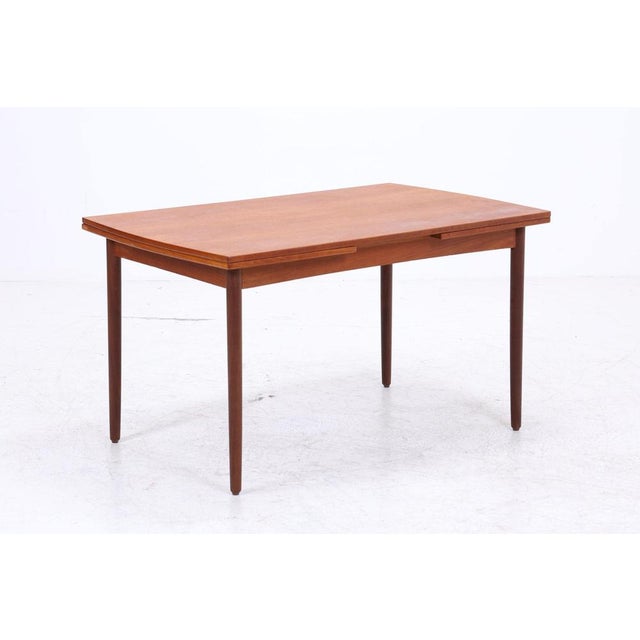 Mid-Century Extendable Dining Table in Teak, 1960s For Sale - Image 9 of 11