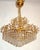 Brass and Lead Crystal 5-Light Chandelier by Joska Bodenmais, 1970s For Sale - Image 4 of 11
