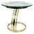 Mid Century Modern Brass and Glass Milo Baughman Style Side Table For Sale
