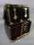 "Cigar cabinet XIX" Cigar cabinet in ebony inlaid with brass stamped by the Giroux house in Paris. Dimensions: 31cm x 23cm...