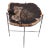 Living Edge Petrified Wood Top W Iron Stand Accent Table or Side Table 51 For Sale