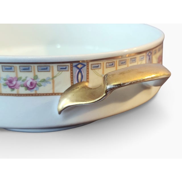 Antique J & G Meakin Hanley England Candida Round Covered Vegetable Casserole Bowl W Lid 1920s For Sale - Image 9 of 10