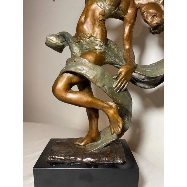 Large Vintage Milton Elting Hebald American Embrace Bronze Nude Sculpture Statue For Sale - Image 11 of 14