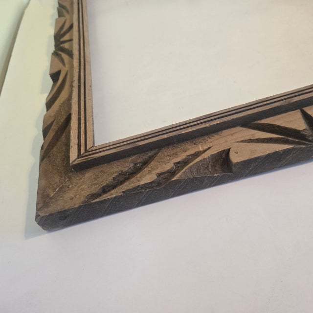 Brown Primitive Trompe Frame For Sale - Image 8 of 13