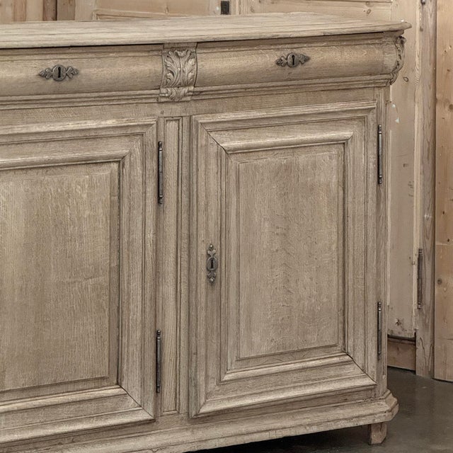 Wood 18th Century Country French Neoclassical Stripped Oak Buffet For Sale - Image 7 of 18