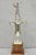 Vintage 1970s Art Deco Silver Metal Marble & Wood Figural Golf Trophy Award Cup For Sale - Image 17 of 17