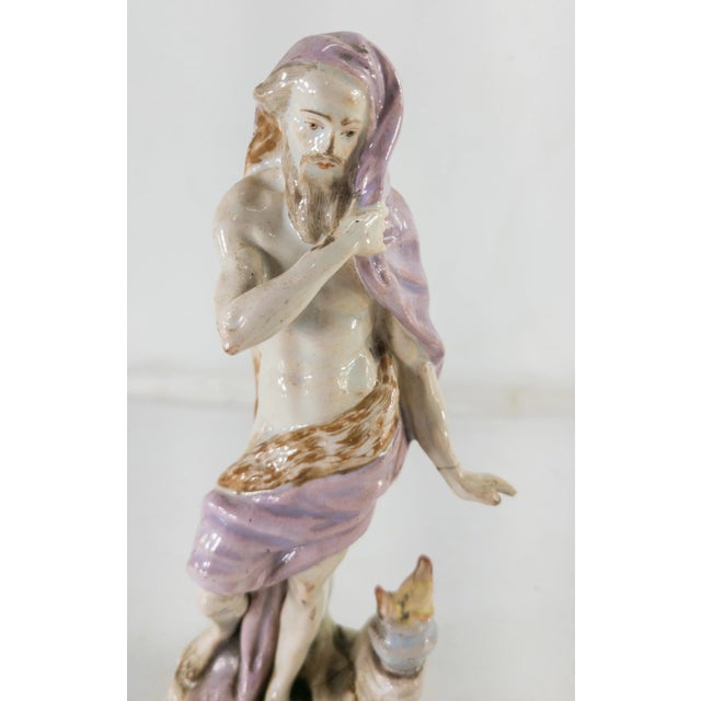 19th Century Meissen or Capodimonte Allegory of Winter Figure as Is For Sale In New York - Image 6 of 9
