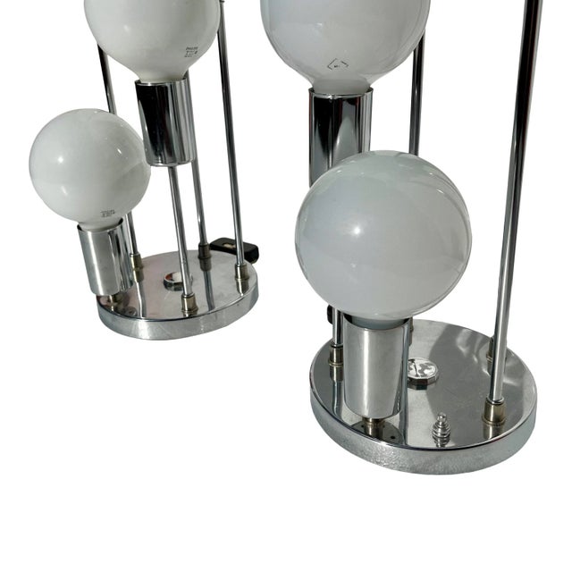 1970s Robert Sonneman Cascade Table Lamps - a Pair For Sale - Image 5 of 5