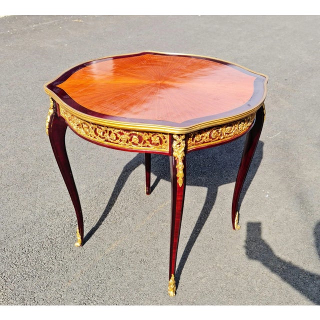 2020s New Parquetry French Style Accent Tabel/Desk. Classic Accent Table, Side and Center. For Sale - Image 5 of 10