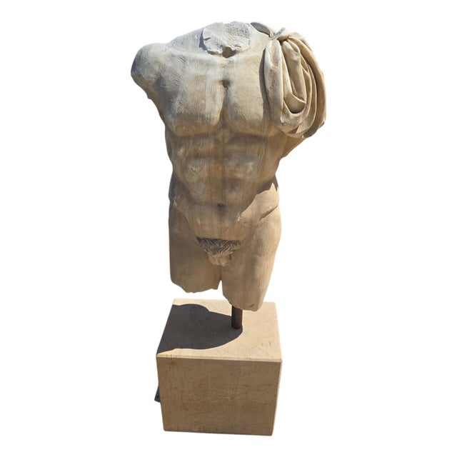 Italian Artist, Large Torso of a Greek Athlete, 1950, Marble For Sale