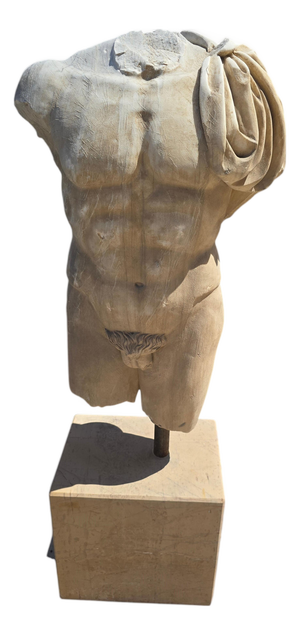 Italian Artist, Large Torso of a Greek Athlete, 1950, Marble