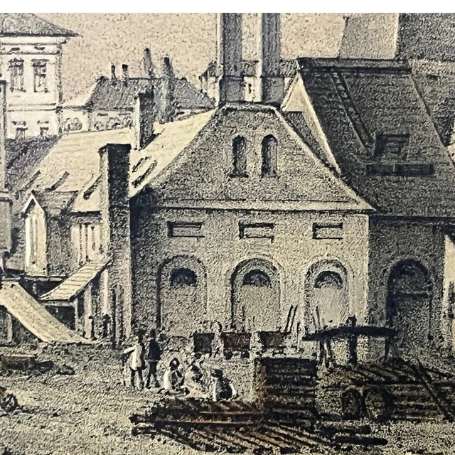 Vintage 1970s Framed Industrial Art Print Rothschild Ironworks For Sale In San Francisco - Image 6 of 6