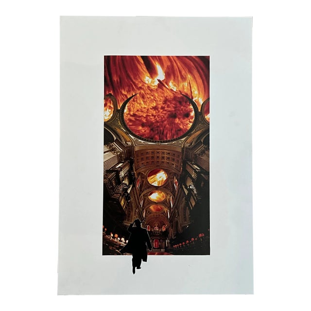 Late 20th Century Vintage Boho Original Surrealist Collage For Sale