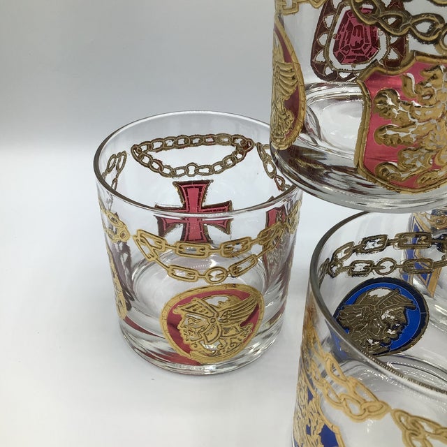 George’s Briard Medallion Rocks Glasses-Set of 4 For Sale - Image 12 of 12