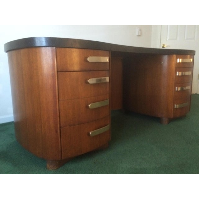 Stow & Davis Art Deco Curved Desk Chairish