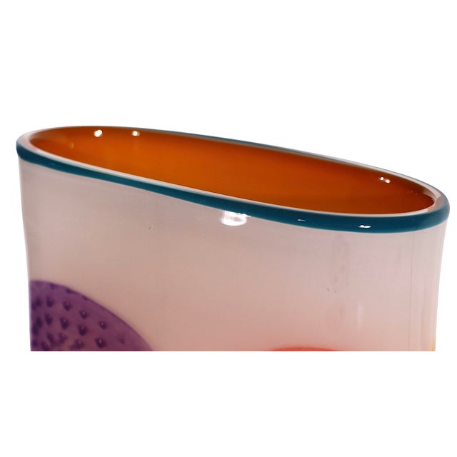 Post Modern Art Glass Vase For Sale - Image 9 of 12