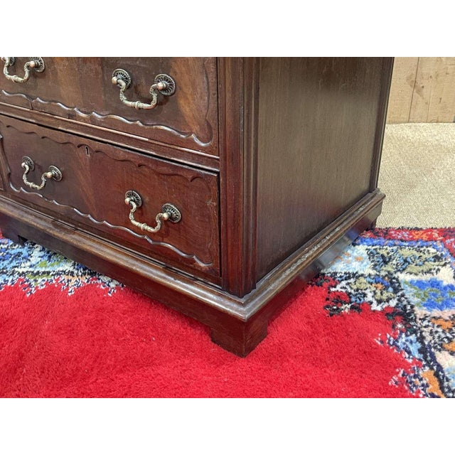 Brown English Mahogany Chest of Drawers, 1950s For Sale - Image 8 of 14