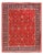 Red Semi Vintage Persian Hand Knotted Mahal 9'8'' X 13' For Sale - Image 4 of 4