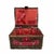 Coffee Vintage Picnic Basket Storage Box With Tab Lock For Sale - Image 8 of 8