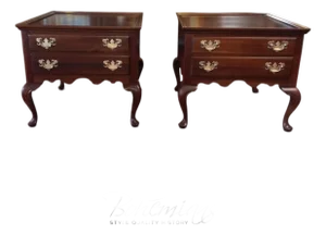 Vintage End Tables, Ethan Allen Furniture, the Pair