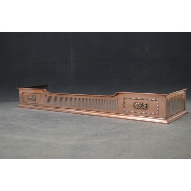 Metal Antique Victorian Copper Fender For Sale - Image 7 of 11