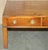 Vintage Military Campaign Burr Yew Wood and Brass 3-Drawer Coffee Table from Bradley For Sale - Image 4 of 18